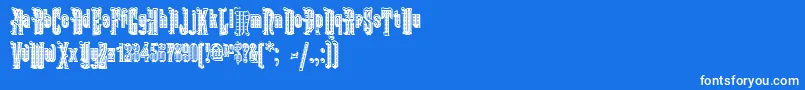 KabrioletDecor-fontti – valkoiset fontit sinisellä taustalla