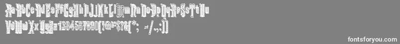 Шрифт KabrioletDecor – белые шрифты на сером фоне