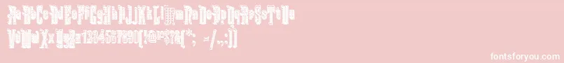 Шрифт KabrioletDecor – белые шрифты на розовом фоне