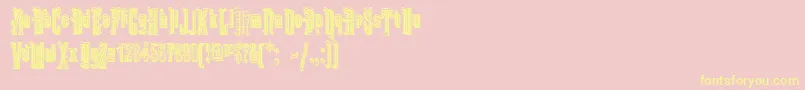 KabrioletDecor-fontti – keltaiset fontit vaaleanpunaisella taustalla
