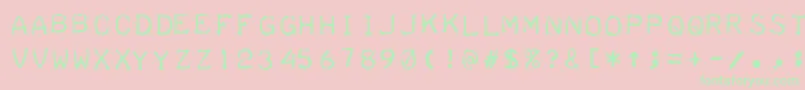 TeleprinterIntalic Font – Green Fonts on Pink Background