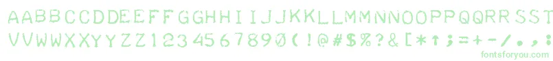 TeleprinterIntalic Font – Green Fonts on White Background