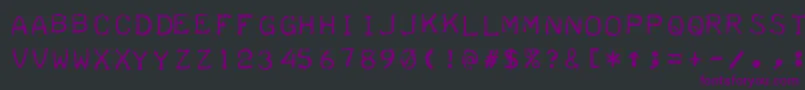 Шрифт TeleprinterIntalic – фиолетовые шрифты на чёрном фоне