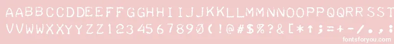 TeleprinterIntalic Font – White Fonts on Pink Background