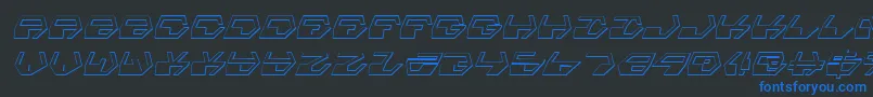DeranianShadowItalic Font – Blue Fonts on Black Background