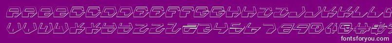 DeranianShadowItalic Font – Green Fonts on Purple Background