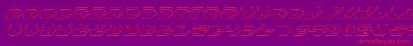 DeranianShadowItalic Font – Red Fonts on Purple Background