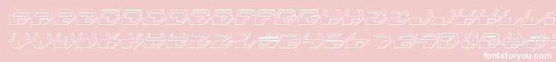 フォントDeranianShadowItalic – ピンクの背景に白い文字