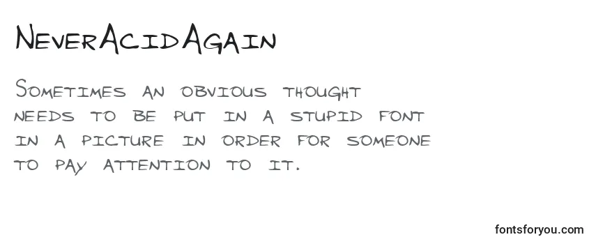 Schriftart NeverAcidAgain