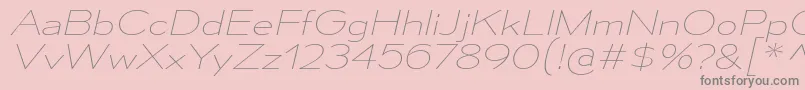 MesmerizeExUlIt-Schriftart – Graue Schriften auf rosa Hintergrund