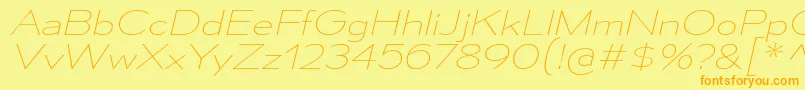 MesmerizeExUlIt Font – Orange Fonts on Yellow Background