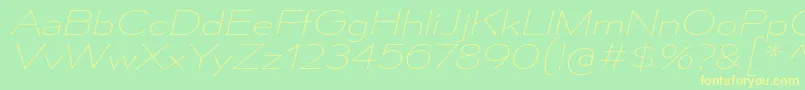 MesmerizeExUlIt Font – Yellow Fonts on Green Background