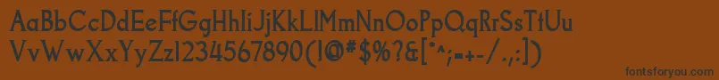GoodfishBold-fontti – mustat fontit ruskealla taustalla