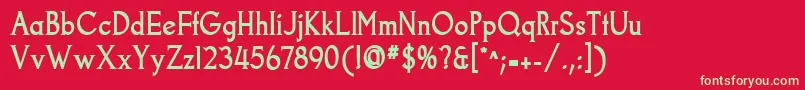 GoodfishBold Font – Green Fonts on Red Background