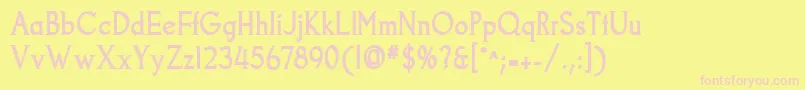 Więcej informacji o czcionce GoodfishBold Czcionka GoodfishBold – różowe czcionki na żółtym tle