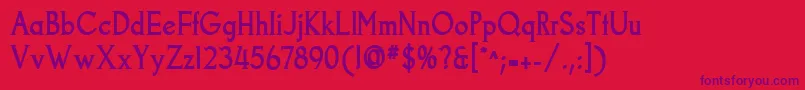 GoodfishBold Font – Purple Fonts on Red Background