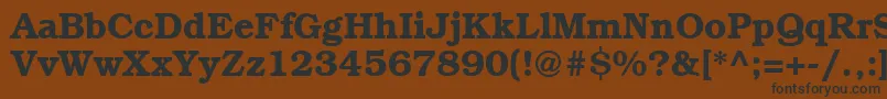 ItcBookmanDemi Font – Black Fonts on Brown Background