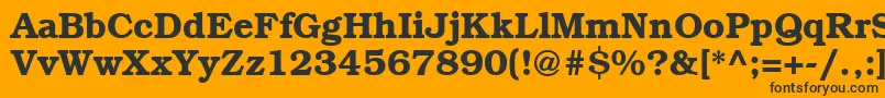 ItcBookmanDemi Font – Black Fonts on Orange Background