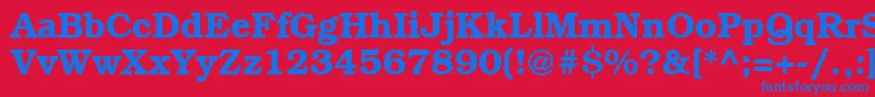 Czcionka ItcBookmanDemi – niebieskie czcionki na czerwonym tle