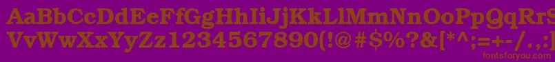 ItcBookmanDemi Font – Brown Fonts on Purple Background