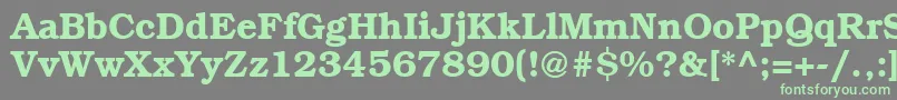 ItcBookmanDemi Font – Green Fonts on Gray Background