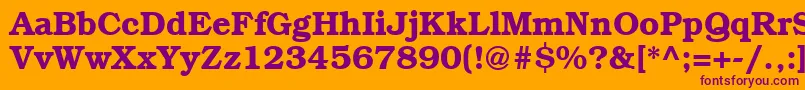 ItcBookmanDemi Font – Purple Fonts on Orange Background