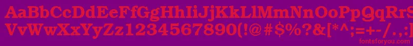 ItcBookmanDemi Font – Red Fonts on Purple Background