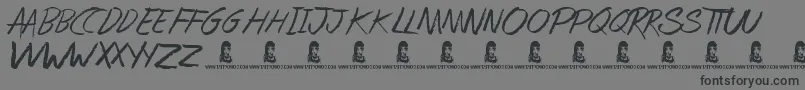 SpringCleaning Font – Black Fonts on Gray Background
