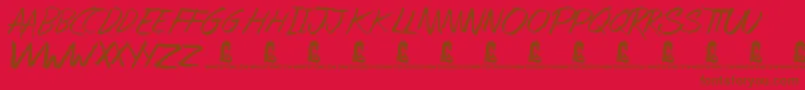 SpringCleaning Font – Brown Fonts on Red Background