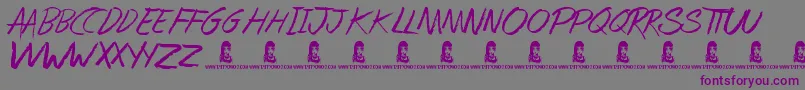 SpringCleaning Font – Purple Fonts on Gray Background