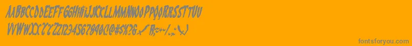 Eskindarcondital-Schriftart – Graue Schriften auf orangefarbenem Hintergrund