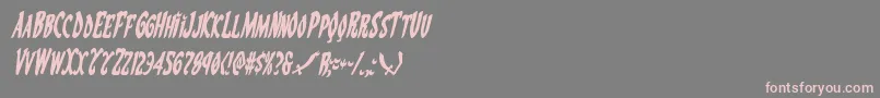 Eskindarcondital-Schriftart – Rosa Schriften auf grauem Hintergrund