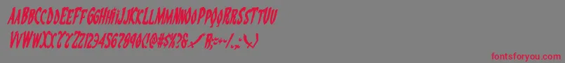 Eskindarcondital Font – Red Fonts on Gray Background
