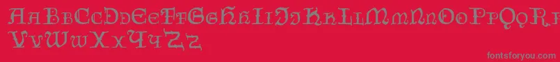 Czechgotika Font – Gray Fonts on Red Background