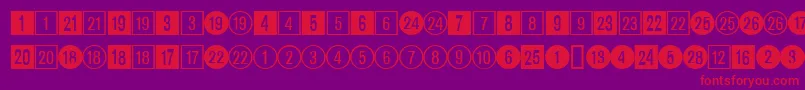 DatasymadbNormal Font – Red Fonts on Purple Background