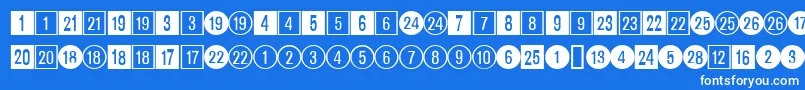 DatasymadbNormal Font – White Fonts on Blue Background