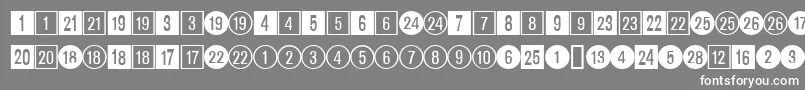DatasymadbNormal Font – White Fonts on Gray Background