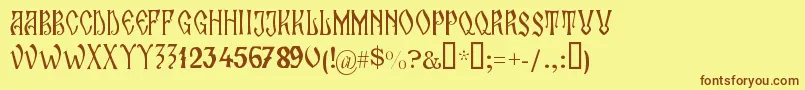 ZamolxisIi Font – Brown Fonts on Yellow Background