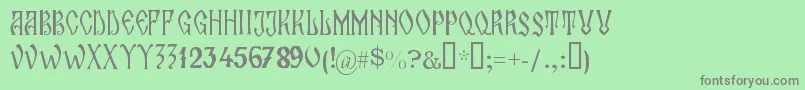 ZamolxisIi Font – Gray Fonts on Green Background