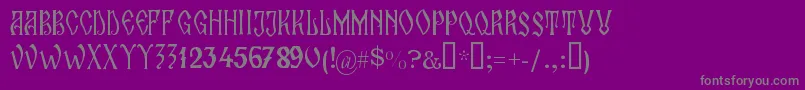 ZamolxisIi Font – Gray Fonts on Purple Background