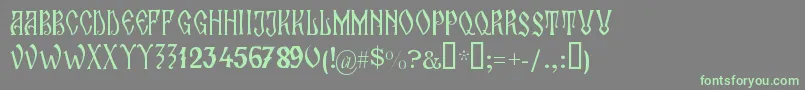 ZamolxisIi Font – Green Fonts on Gray Background