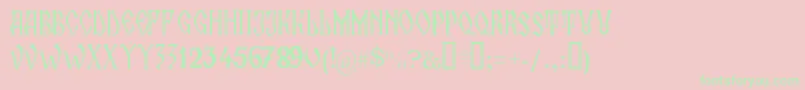 ZamolxisIi Font – Green Fonts on Pink Background