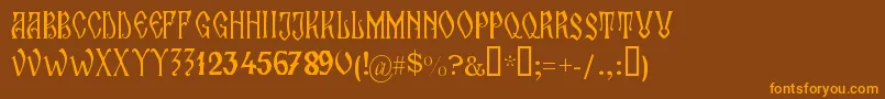 ZamolxisIi Font – Orange Fonts on Brown Background