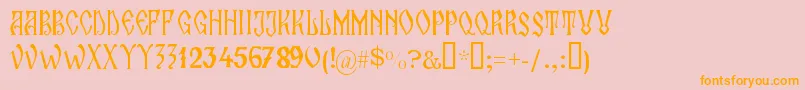 ZamolxisIi Font – Orange Fonts on Pink Background