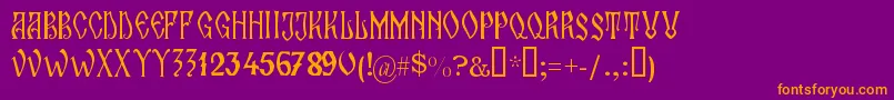 ZamolxisIi Font – Orange Fonts on Purple Background