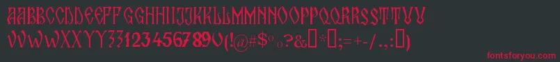 ZamolxisIi Font – Red Fonts on Black Background