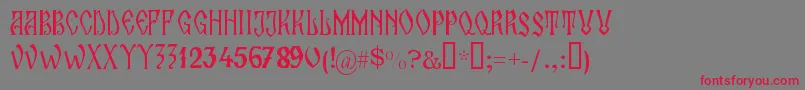 ZamolxisIi Font – Red Fonts on Gray Background