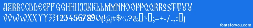 ZamolxisIi Font – White Fonts on Blue Background