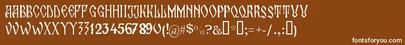ZamolxisIi Font – White Fonts on Brown Background