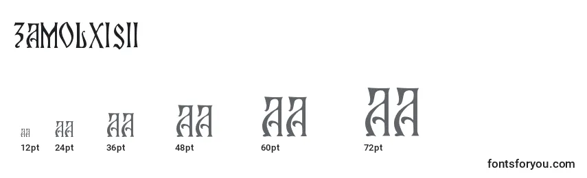 Размеры шрифта ZamolxisIi